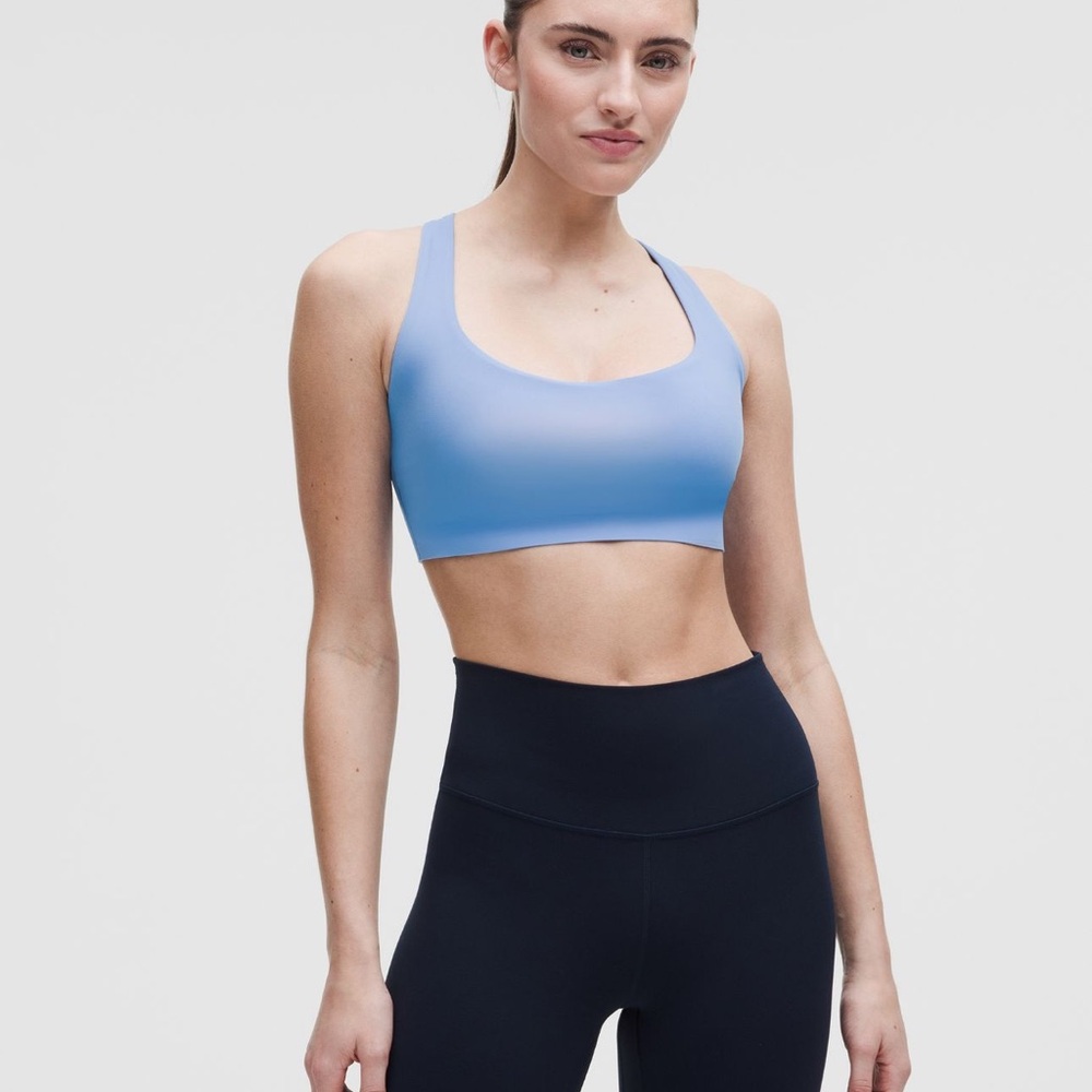 lululemon Flexyflex Strappy Yoga Bra *Light Support S/M - Pool Party